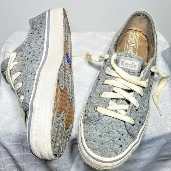 Keds Shoes - Keds Grey Sparkly Sneakers Great Condition! sz 7.5